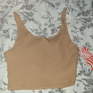 brown crop top